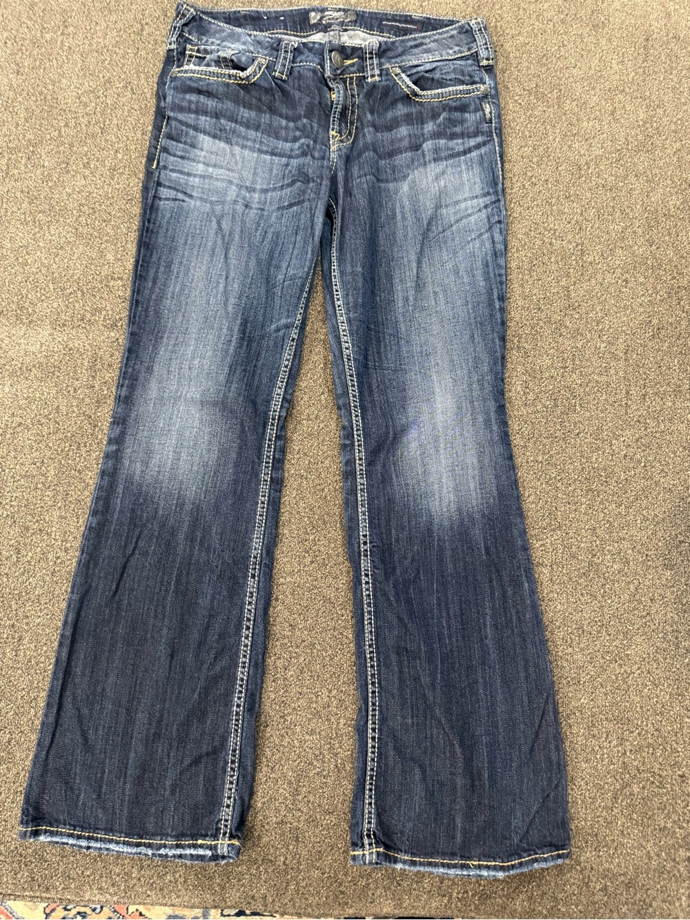 Suki Silver jeans Classic Dark Blue Women's Bootcut Jeans